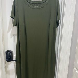 Ava & Viv Plus-size Dress / Hunter Green Tee shirt Dress